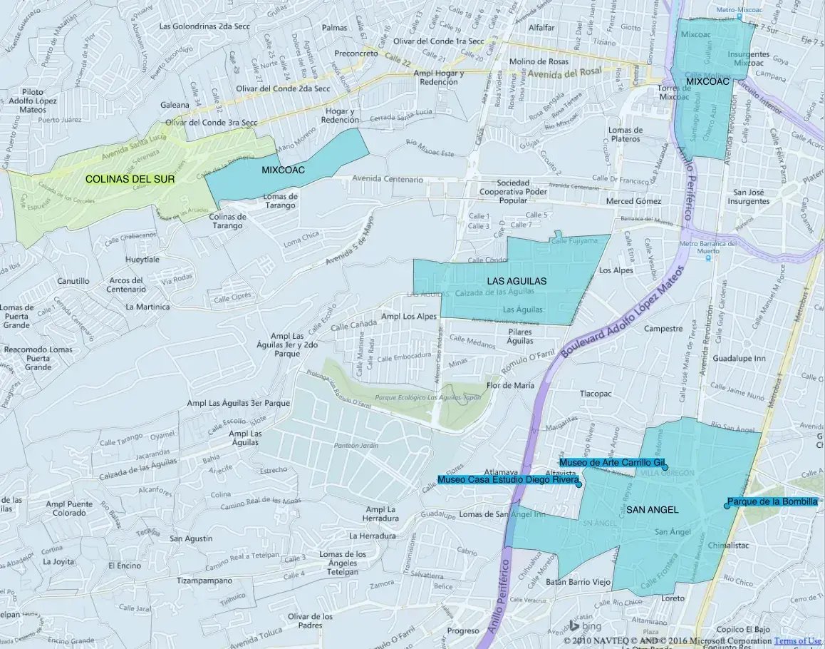 Las colonias más prometedoras de la Ciudad de México colinas del sur