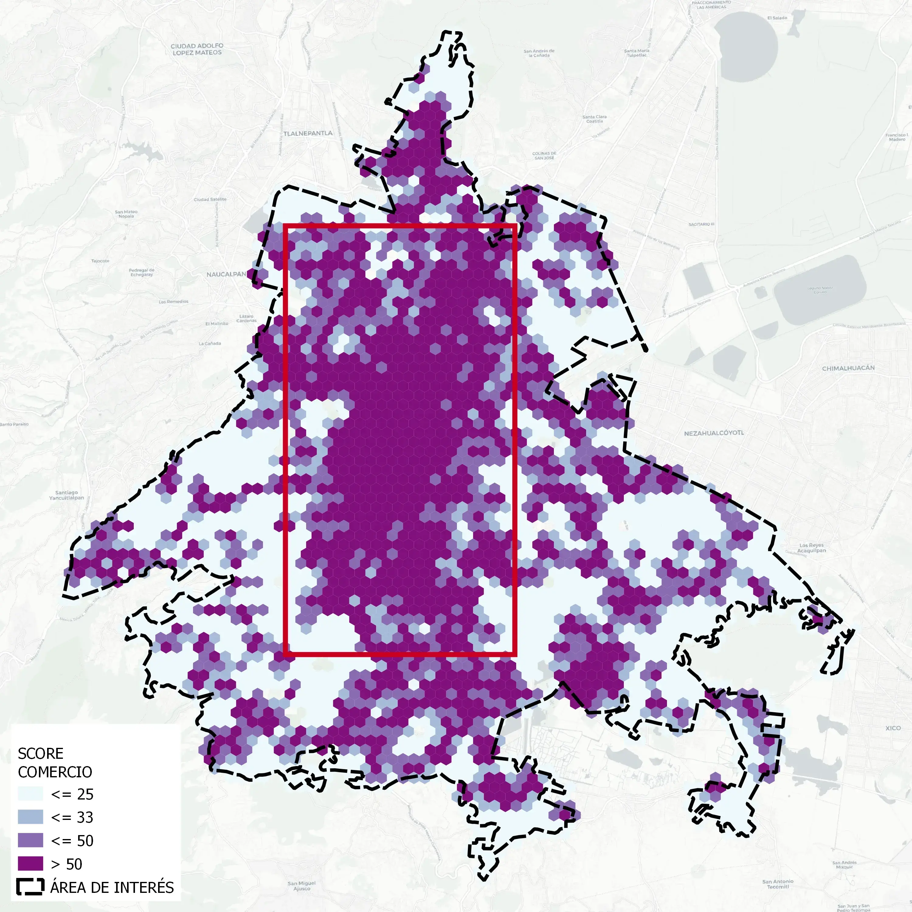 Estudio del mercado inmobiliario: Mapa de lugares de interés en CDMX - Comercio