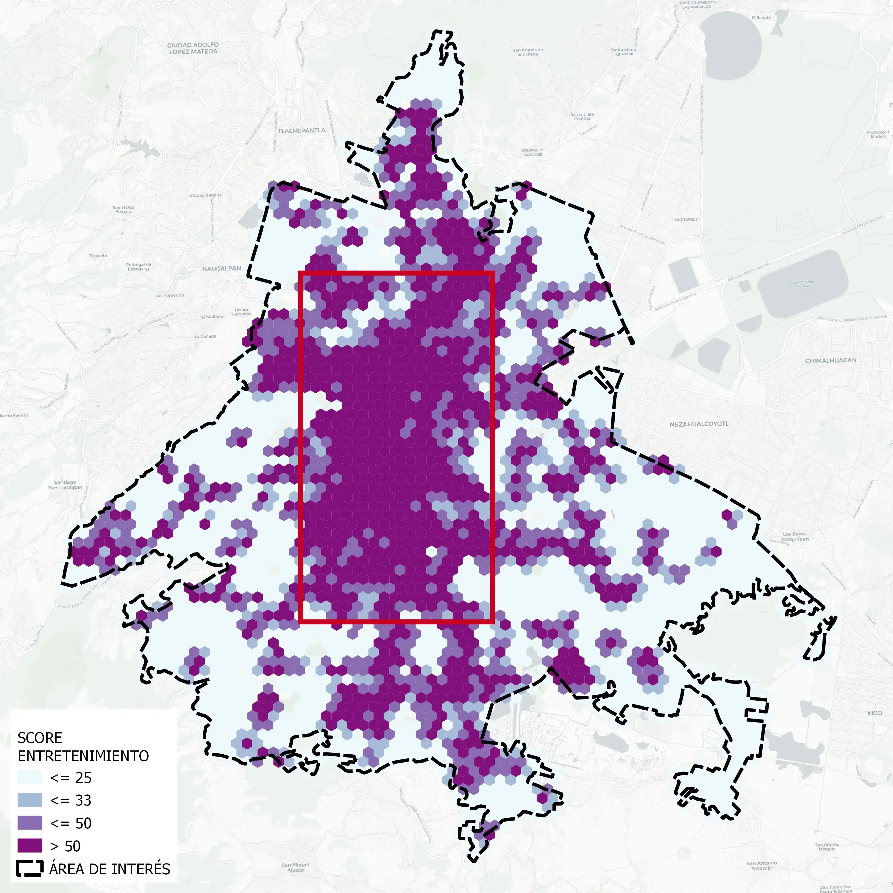 Estudio del mercado inmobiliario: Mapa de lugares de interés en CDMX - Entretenimiento