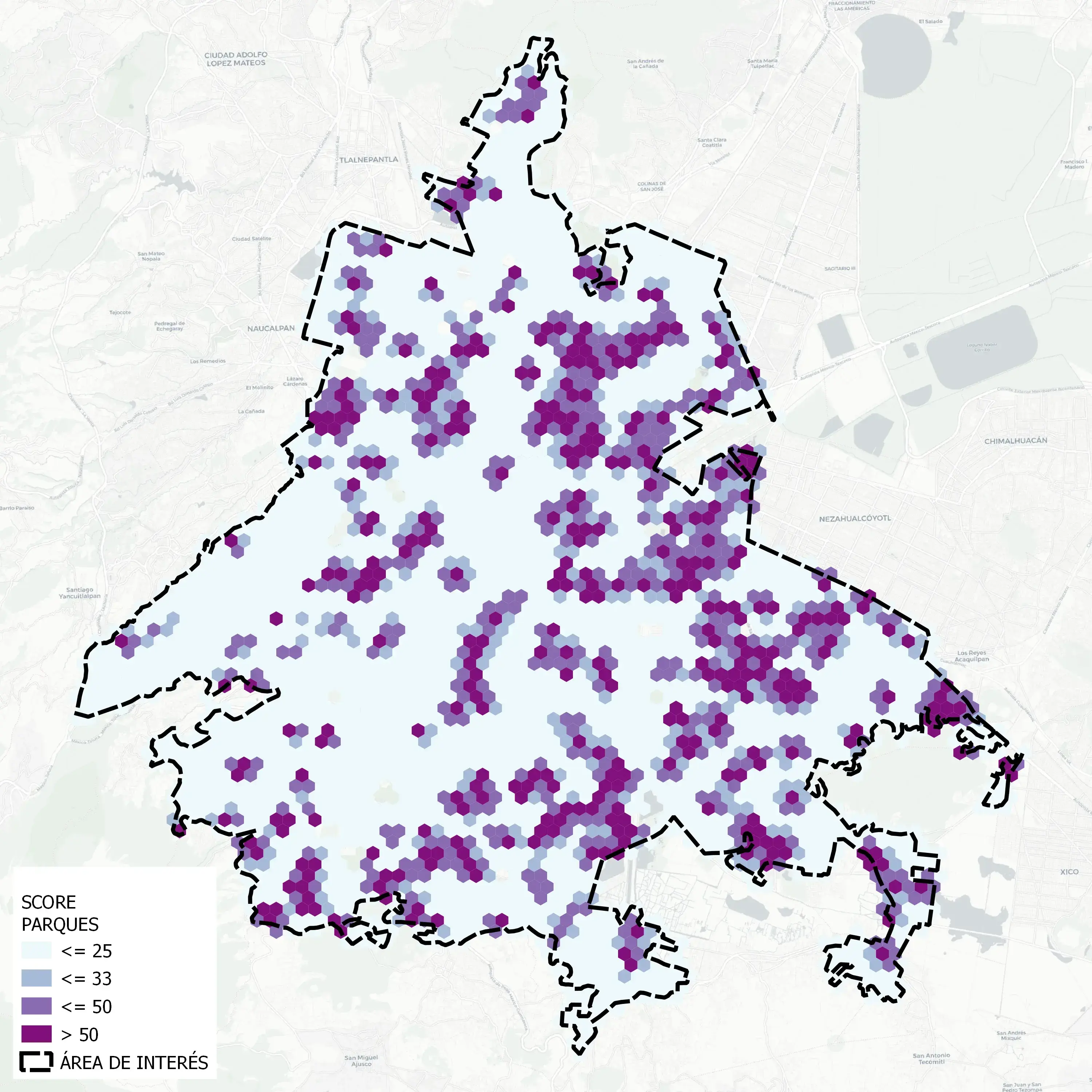 Estudio del mercado inmobiliario: Mapa de lugares de interés en CDMX - Parques