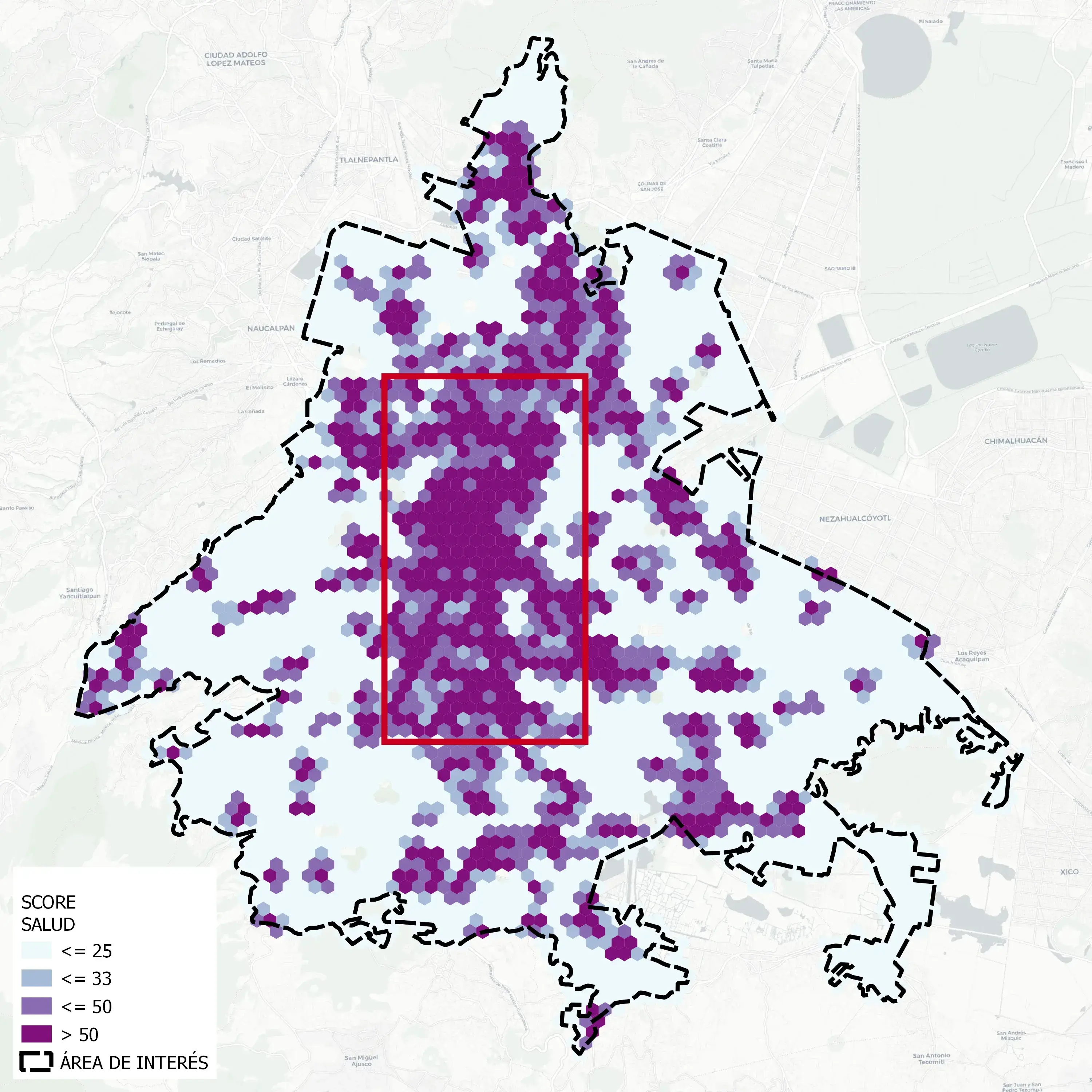 Estudio del mercado inmobiliario: Mapa de lugares de interés en CDMX - Salud
