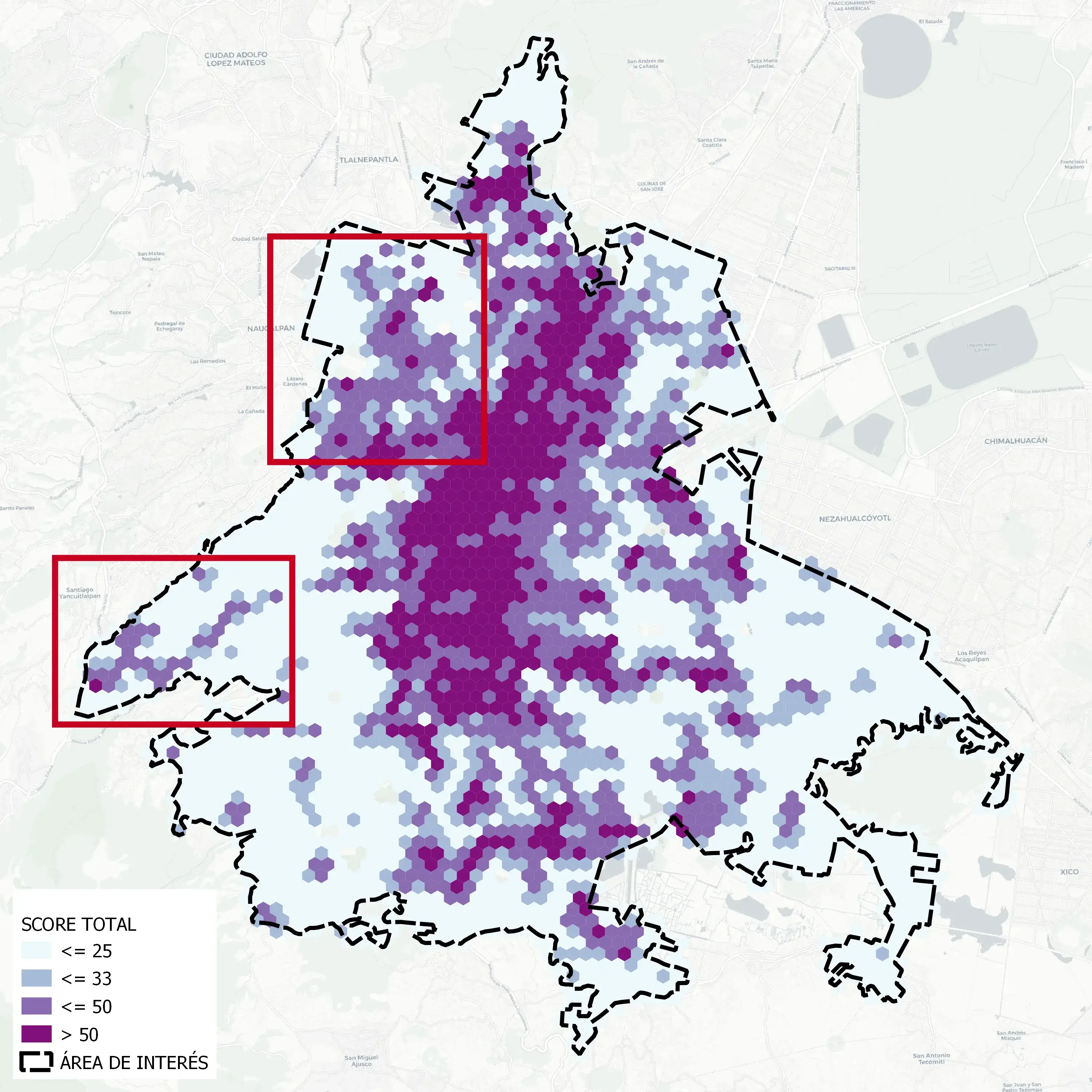 Mapa de lugares de interés en CDMX