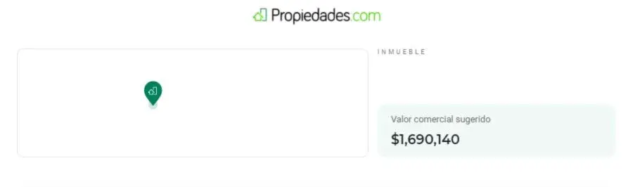 Ejemplo avalúo de casa